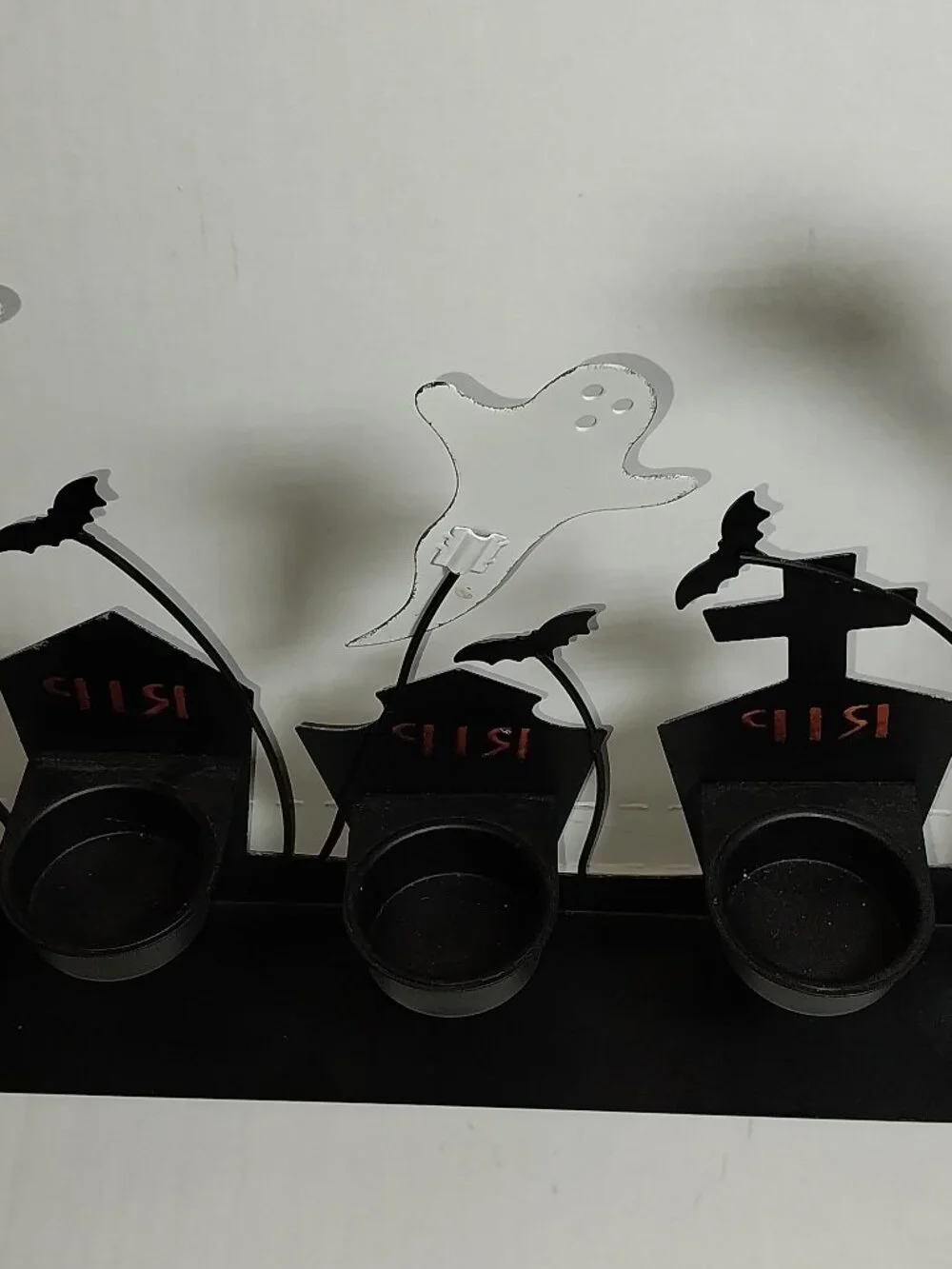 Pottery Barn Halloween Cemetery Metal Votive Candle Holder